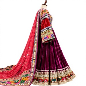 Best Selling Women Afghani <b>Dress</b> Winter Velvet Embroidered Long Frock Traditional Afghan Kuchi Ethnic Wedding Party <b>Maxi</b> Gown - Product Image 5