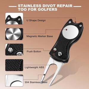 Kit d'accessoires de golf incontournables : balle de golf d'entraînement, tees, porte-gant, étui à balle, stylo, outil de réparation de divots, compteur de score, EVA - Product Image 6