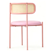 Chaise de restaurant en rotin pour salle à manger moderne nordique bon marché en gros pour l'extérieur chaise de table à manger pour salle à manger pour restaurant