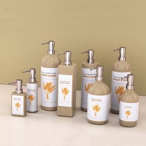 Rơm Lúa Mì <span class=keywords><strong>Container</strong></span> 300Ml <span class=keywords><strong>20Oz</strong></span> 250 G 500Ml Vẻ Đẹp Sang Trọng Chăm Sóc Cá Nhân Bao Bì Jar Xà Phòng Phân Hủy Sinh Học Chai Dầu Gội Đầu - Product Image 3