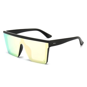 Fashion Oversized <b>Square</b> Protection Unisex <b>Sunglasses</b> OEM Logo Mirror Lenses - Product Image 5