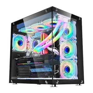 2024 Schlussverkauf Gaming PC-Tui OEM hochwertiger ATX-Computerschrank gehärtetes Glas Personalcomputer-Tui Schatter Desktop-Tui