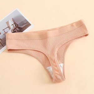 Summer Striped Solid Cotton Thong G <strong>String</strong> <strong>Underwear</strong> Female Sexy Thong Women's Cotton Panties Low Waist Thongs <strong>Underwear</strong> - Product Image 2