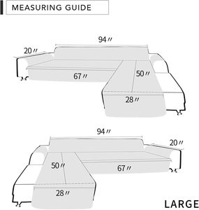 Funda de Sofá Seccional Reversible en Forma de L, Resistente a las Manchas, Lavable a Máquina, para Perros y Gatos, Color <span class=keywords><strong>Gris</strong></span> Oscuro Grande - Product Image 6