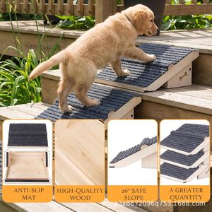 Nouvelle rampe/escalier pliable en bois pour chiens et animaux de petite taille, utilisable en extérieur. - Product Image 4