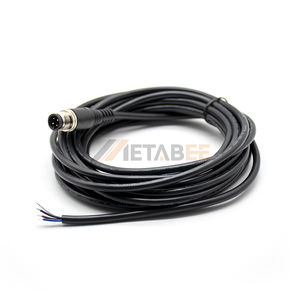 Câble de capteur M12 4 broches, connecteur mâle codé A, PVC surmoulé, non blindé, ensemble de câbles d'actionneur industriel - Product Image 6