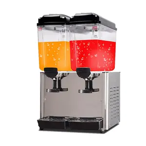 Commercial Automatic Juice Drink Dispenser Self-service Milk Tea 2 Tank Beverage Hot And Cold Drink Machine