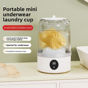 Nueva Mini Lavadora Portátil Plegable, Lavadora Eléctrica Ultrasónica para Ropa Interior, Calcetines, Ropa de Bebé, Uso en Casa, Dormitorio, Viajes, Cuidado Corporal - Product Image 4