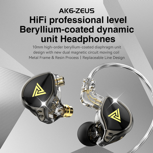 หูฟัง QKZ AK6-Zeus ZES CRN <span class=keywords><strong>ZEX</strong></span> Pro แบบไดนามิก หูฟังอินเอียร์มอนิเตอร์ หูฟังออกกำลังกายตัดเสียงรบกวน หูฟังโลหะสำหรับฟังเพลง - Product Image 2