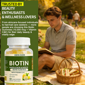 10000 Mcg Biotin Jelibonları C Vitamini <span class=keywords><strong>E</strong></span> Vitamini Limon Aromalı 60 Adet Yetişkinler İçin Bağışıklığı Güçlendirir Saç Cilt Tırnak Takviyesi 2 Adet Servis Başına - Product Image 2
