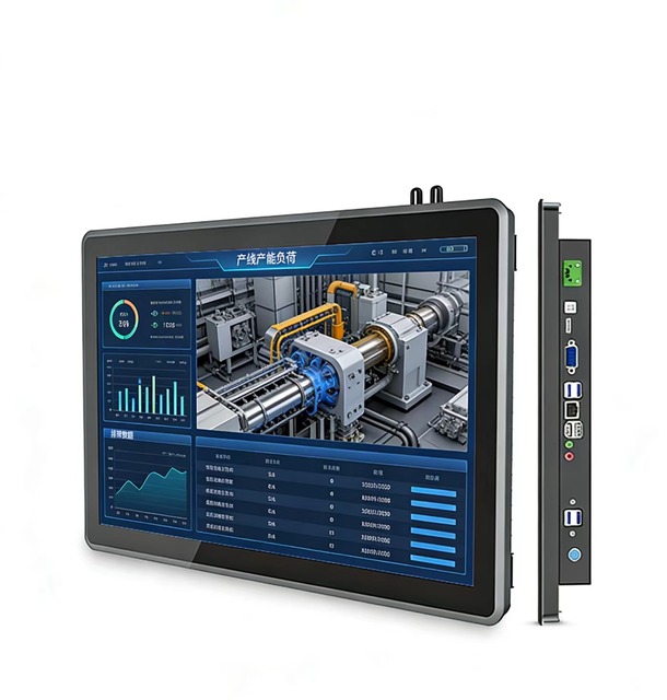 Yingtouch 15.6-inch Capacitive Industrial Control All-in-One Computer Touchscreen Wall-Mounted Workshop Display Terminal (Black