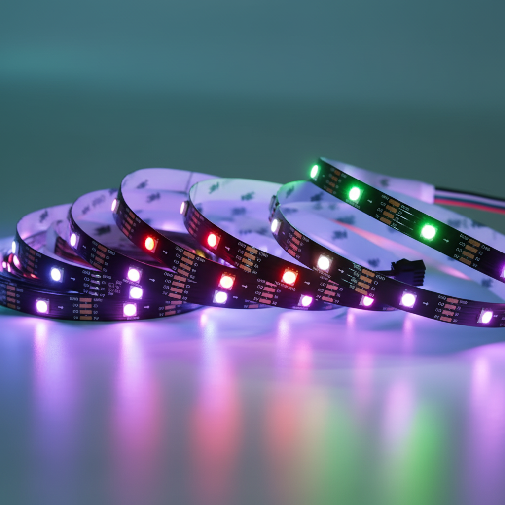 High Quality Rgbic Led IP67 Waterproof Addressable Pixel Rgbic Rgb Ic Led Strip Light 5050 Pixels RGB Color LED Light Strip