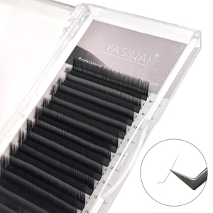 Extensiones de Pestañas Individuales de Cachemira de Marca Privada, Efecto Ojo de Gato, Curvatura L, Aspecto Húmedo, 8-16mm - Product Image 1