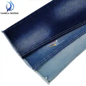 Low stretch cost effective affordable 10.5oz cotton polyester spandex denim fabric for jeans and jackets