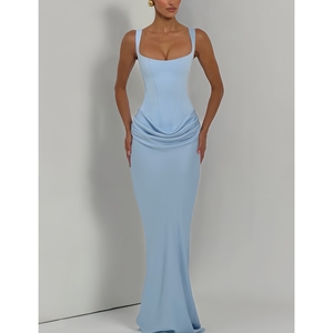 <span class=keywords><strong>Abito</strong></span> da donna di alta qualità, nuovo, di lusso leggero, elegante, senza spalline, con struttura a spina di pesce, plissettato, vestibilità <span class=keywords><strong>slim</strong></span>. - Product Image 3