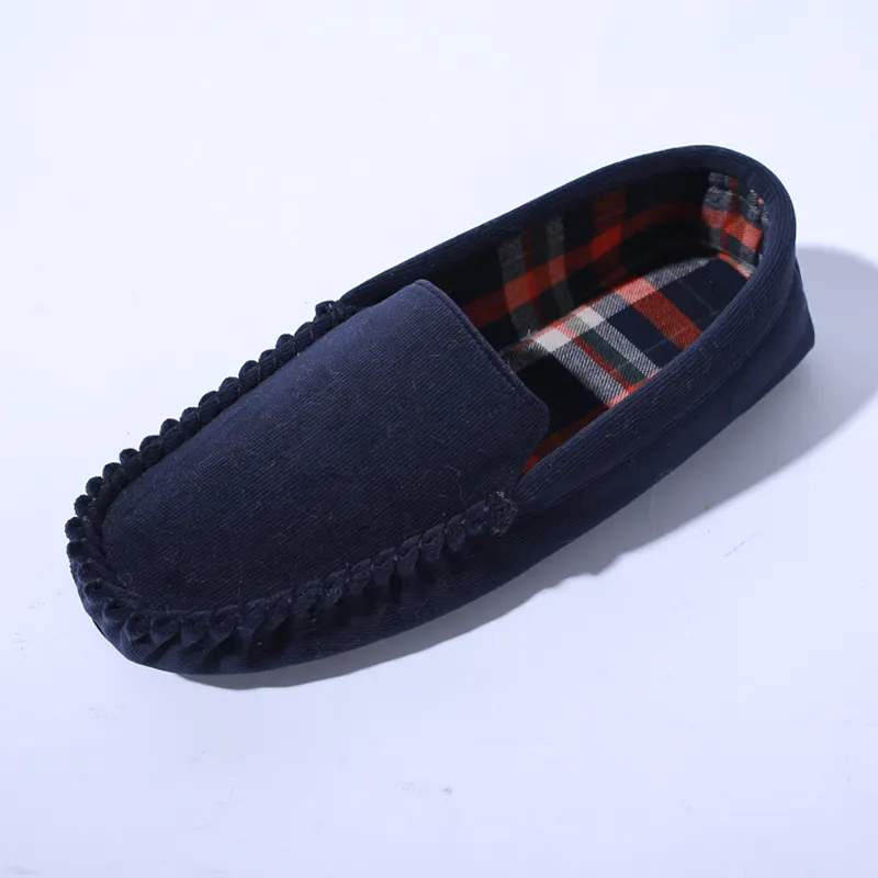 adult blue casual wholesale moccasins slippers men shoes