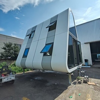 Casa de Dos Pisos con Estructura en A y Balcón, Casa Modular Prefabricada de Lujo para Resort, Glamping, Alquiler en Airbnb, Lista para Habitar