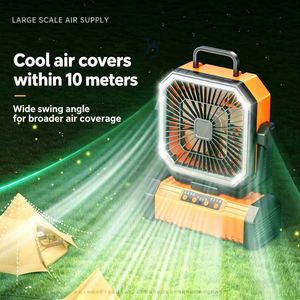 10000Mah <b>Rechargeable</b> Camping <b>Led</b> <b>Lantern</b> 4 Speeds Portable Outdoor Tent Fan With Hanging Hook & Remote Control - Product Image 5