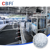 Machine à glace industrielle CBFI 20-100 tonnes avec compresseur Bitzer |   Usine de glace comestible entièrement automatisée pour une production à grande échelle