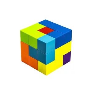 어린이 지능형 장난감 7 멀티 모양 마그네틱 블록 마그네틱 3D 퍼즐 큐브 54 카드