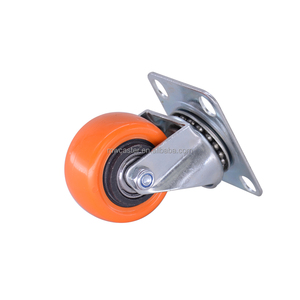 MW Manufaktur niedriger Preis 1,5 Zoll 2 Zoll leichte orange Pvc 360 Lenk rollen - Product Image 4
