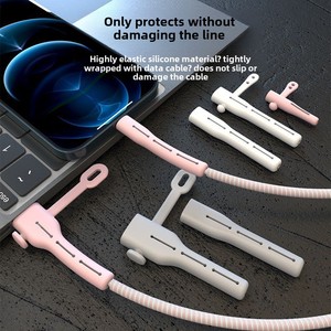 Silicone chống phá vỡ Tai nghe Winder gói dây cáp dữ liệu bảo vệ Bìa Apple Android điện thoại sạc cáp trường hợp gói - Product Image 3