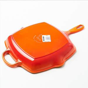 Sartén para carne de hierro fundido, esmalte rojo, gran oferta, fábrica China - Product Image 3
