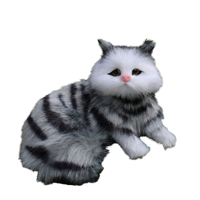 Modèle de chat moelleux de la taille d'une main, avec un son de miaulement réaliste, petit animal de compagnie réaliste, design aux détails fidèles, accessoire animal mignon et kawaii.