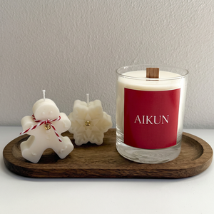 AIKUN Customized Cards Premium Christmas Glass Scented <b>Candle</b> Handmade Soy Wax Natural Eco Friendly Glass Jar <b>Candle</b> for Gift - Product Image 2