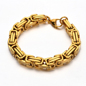 Men's <b>Titanium</b> Steel Bracelet Geometric Link <b>Chain</b> Hip Hop Street Style Jewelry CE522 - Product Image 5