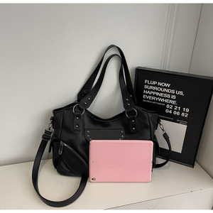 Sac à bandoulière <span class=keywords><strong>Rockabilly</strong></span> pour femme de marque, grande capacité, rivets, sac bandoulière à fermeture éclair, sac à main punk <span class=keywords><strong>rock</strong></span>, sac de shopping pour femme, sac fourre-tout pour l'extérieur - Product Image 3