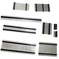 Conector PCB de Doble Fila con Cabezal Hembra de Pines Redondos de 2.54mm, 4, 16, 20, 32, 40 Pines