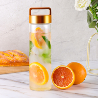 Bouteille d'eau détox réutilisable de 24 oz, bouteille d'eau infuseur de fruits, bouteille d'eau en verre avec infuseur de thé aux fruits