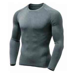 T-shirt de course à compression pour homme, fitness, séchage rapide, rashguard, manches longues, t-shirt de sport, entraînement, jogging, vêtements de sport - Product Image 5