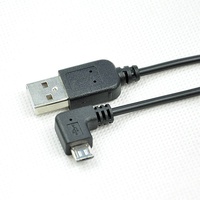 Câble de charge USB vers micro USB à angle droit en forme de L personnalisé Accessoire d'ordinateur en stock en cuivre pur avec blindage de tresse