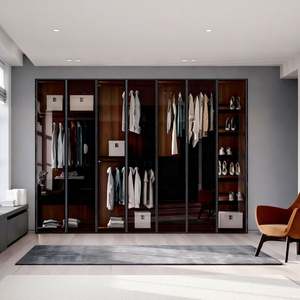 Armoire en verre et bois sur mesure moderne, armoire en verre, dressing, placards - Product Image 4