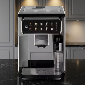 HD <b>Fully</b> <b>Automatic</b> Electric Stainless Steel Espresso <b>Machine</b> Touch Screen 15 Bars Pressure 25x36x47cm Milk Tank Programmable - Product Image 1