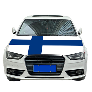 Couverture nationale de capot de voiture abordable drapeau <span class=keywords><strong>Finlande</strong></span> couverture de moteur de voiture drapeau vente directe d'usine tissu polyester - Product Image 6