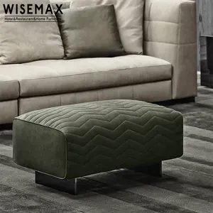 أثاث WISEMAX قماش مخملي أريكة أرضية ترفيهية مقعد طويل حذاء أريكة عثماني أريكة سرير مقعد نهاية للمنزل