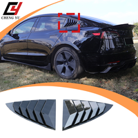Aérations latérales sophistiquées pour Tesla Model 3 2018-2024, aspect fibre de carbone ABS, garniture de ventilation, kit carrosserie amélioré