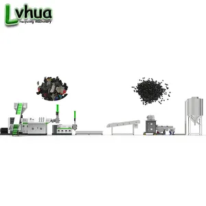 Lvhua 400-500 кг/ч PP ppe LDPE ABS машина для переработки твердого пластика установка для переработки хлопья гранулирования линия