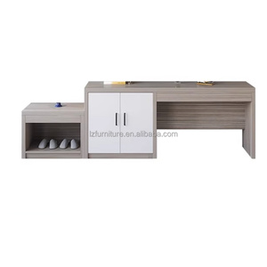 Muebles modernos para dormitorio de hotel, juegos completos para habitaciones de huéspedes con base de cama, mesitas de noche, cabecero, mueble para TV, armario para hoteles de 3 estrellas - Product Image 6
