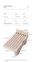 Matelas gonflable en peluche de PVC de lit gonflable de voiture pliante d'automobile pour l'usage extérieur