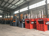 Presse à balles hydraulique multifonction de 10 tonnes avec vérins simples/doubles pour bouteilles en plastique, canettes, recyclage mixte - vêtements usagés