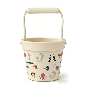 Ensemble de seaux de plage en silicone multifonctionnels pour creuser dans le sable, jouer dans l'eau, jouet de neige, jeu interactif parent-enfant en plein air pour enfants - Product Image 4