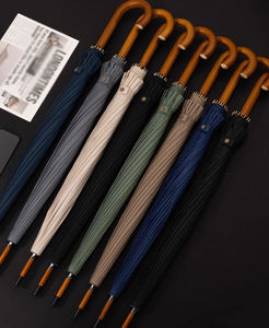 <span class=keywords><strong>Parapluie</strong></span> rétro à long manche en bois, extra large, pour <span class=keywords><strong>homme</strong></span> et femme, 16 baleines, épaissi, renforcé, coupe-vent, double usage, soleil et pluie - Product Image 1