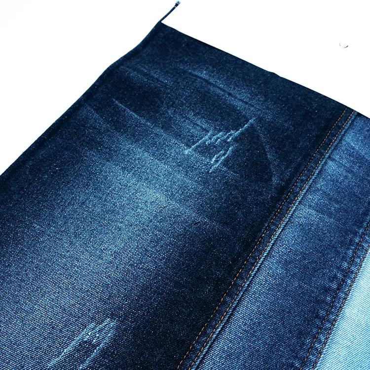 Dark Indigo Blue Denim Fabric For Men Jeans Comfort Stretch Jeans Fabric