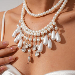 สร้อยคอแฟชั่นสไตล์พังก์ ประดับมุกเทียมทรงหยดน้ำ พร้อมพู่ห้อย ดีไซน์สองชั้น แนวบาโรก หรูหรา ระดับไฮเอนด์ ปี <span class=keywords><strong>2026</strong></span> - Product Image 6