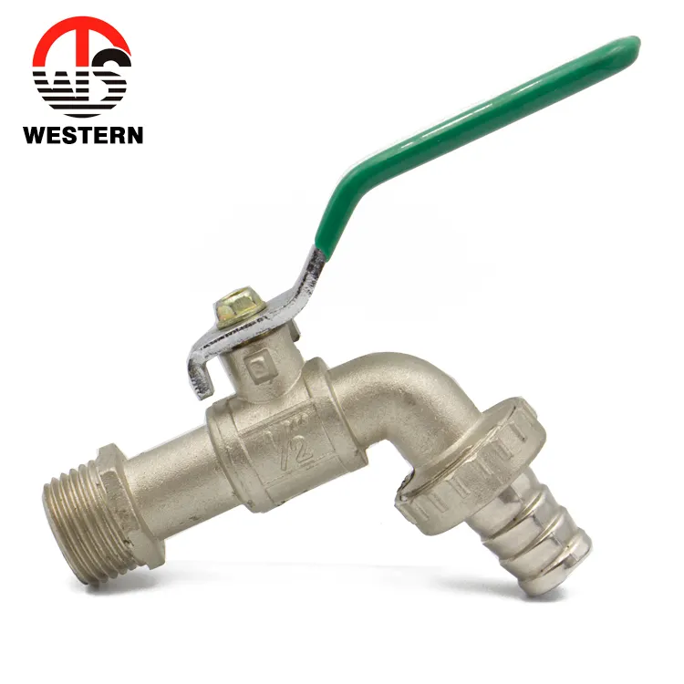 1/2 x 3/4 inch male threaded hose washing machine quick open brass ball bib cocks taps with nozzle