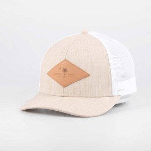 Tùy Chỉnh Chất Lượng Cao Da Vá Logo Cổ Điển Căng Phù Hợp Đóng Lại Bảng Điều Chỉnh Lưới Hat Nhà Máy Đồng Bằng 112 Trucker Cap - Product Image 1